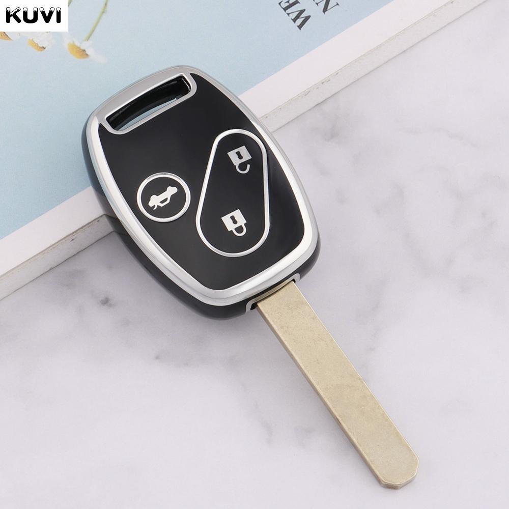 Fashion Tpu Car Remote Key Case Cover Shell For Honda Accord Civic Crv Cr-V Pilot Insight Ridgeline Protector Fob Accessories