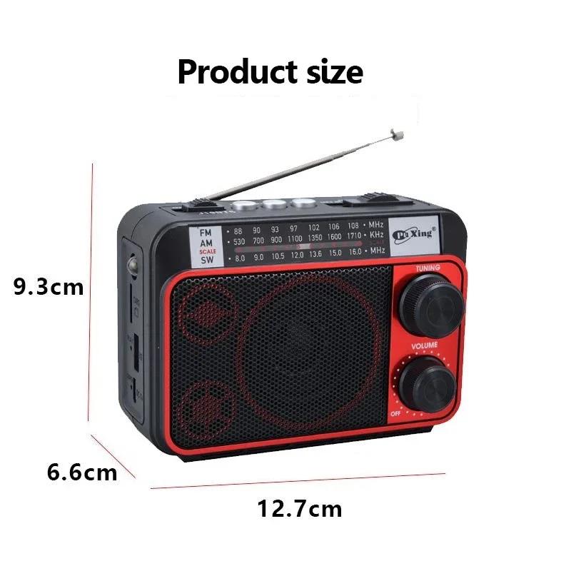 Mini Portable FM AM SW Radio Solar Charging Radios Receiver Wireless Bluetooth Speaker with LED Flashlight Support TF Card USB