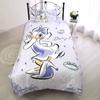 Disney Daisy Daisy Duck 3-teiliges Bettbezug-Set, Kissenbezug, Laken, Bettbezug, Einzelbett, SB-574-D
