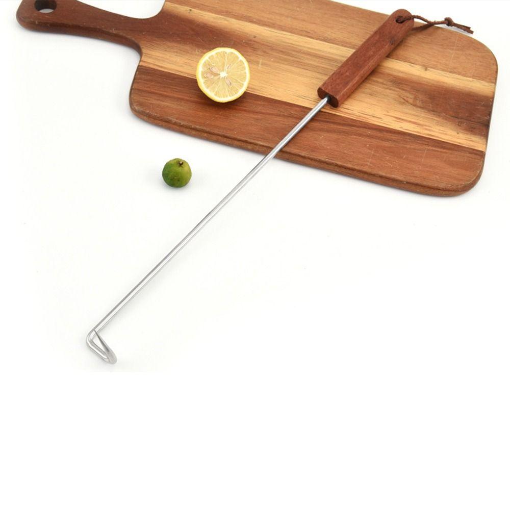 Wooden Handle Barbecue Food Turner Heavy Duty Grilling Cooking Flipper  Home Cookout