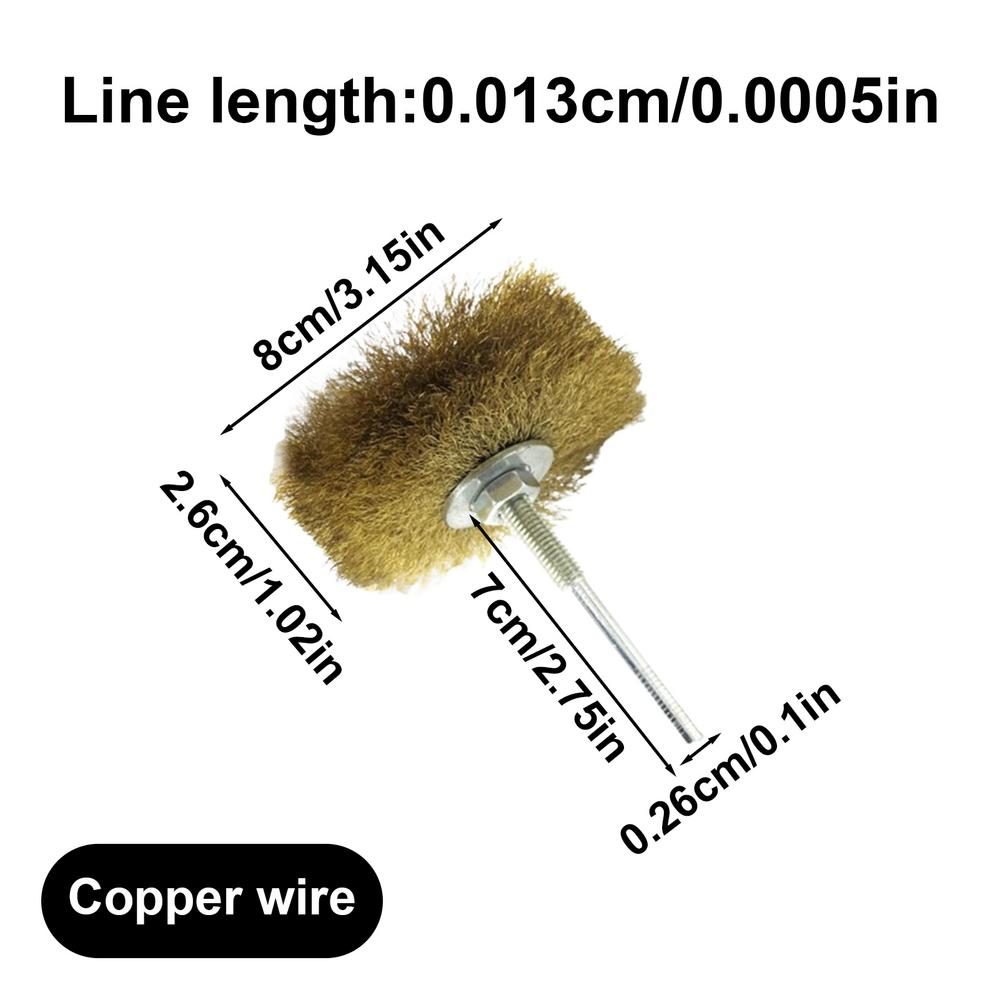 Drill Wire Brush Auto Parts Adhesive Removal Brush Pen Wheel Cup Brushes Abrasive Copper Brass Wire Wheel Brush Tool For All