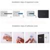Wall Key Holder Key Hooks 10 Hooks Wall Mounted Key Holder Multi-Function Self Adhesive Key Rack Heavy Duty for Kitchen Garage