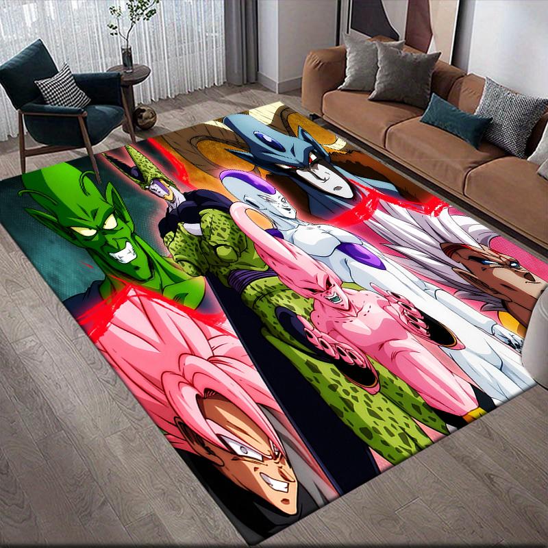 Dragon Ball Pattern Square Carpet,Area Rug,Carpet Rug for Living Room Bedroom Sofa Playroom Decor,Non-slip Floor Mat,Holiday Birthday Gifts