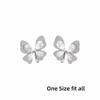 Simple Design Zircon Earrings Luxury Exquisite Earrings Fashion Butterfly Stud Earrings  Banquets