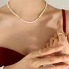 Elegant 18K Gold-Plated Freshwater Pearl & Titanium Steel Necklace
