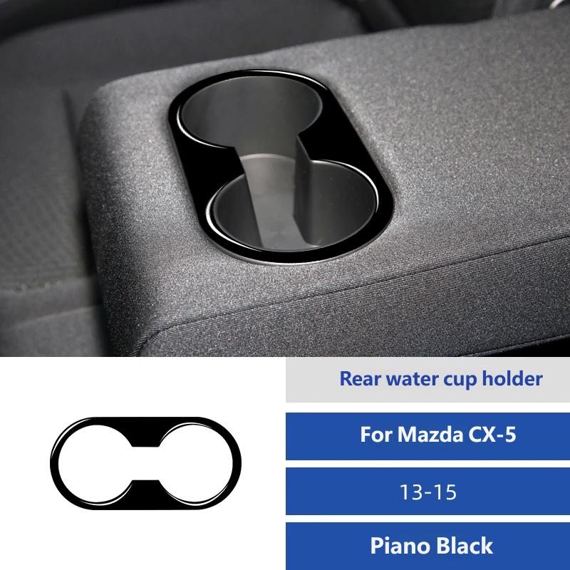 For Mazda CX-5 2013 2014 2015 Real Carbon Fiber Car Rear Water Cup Holder Frame Trim Cover Center Console Drink Holder Sticker