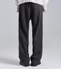 Beoteunseoul Double Button Tweed Textured Slacks (Charcoal)