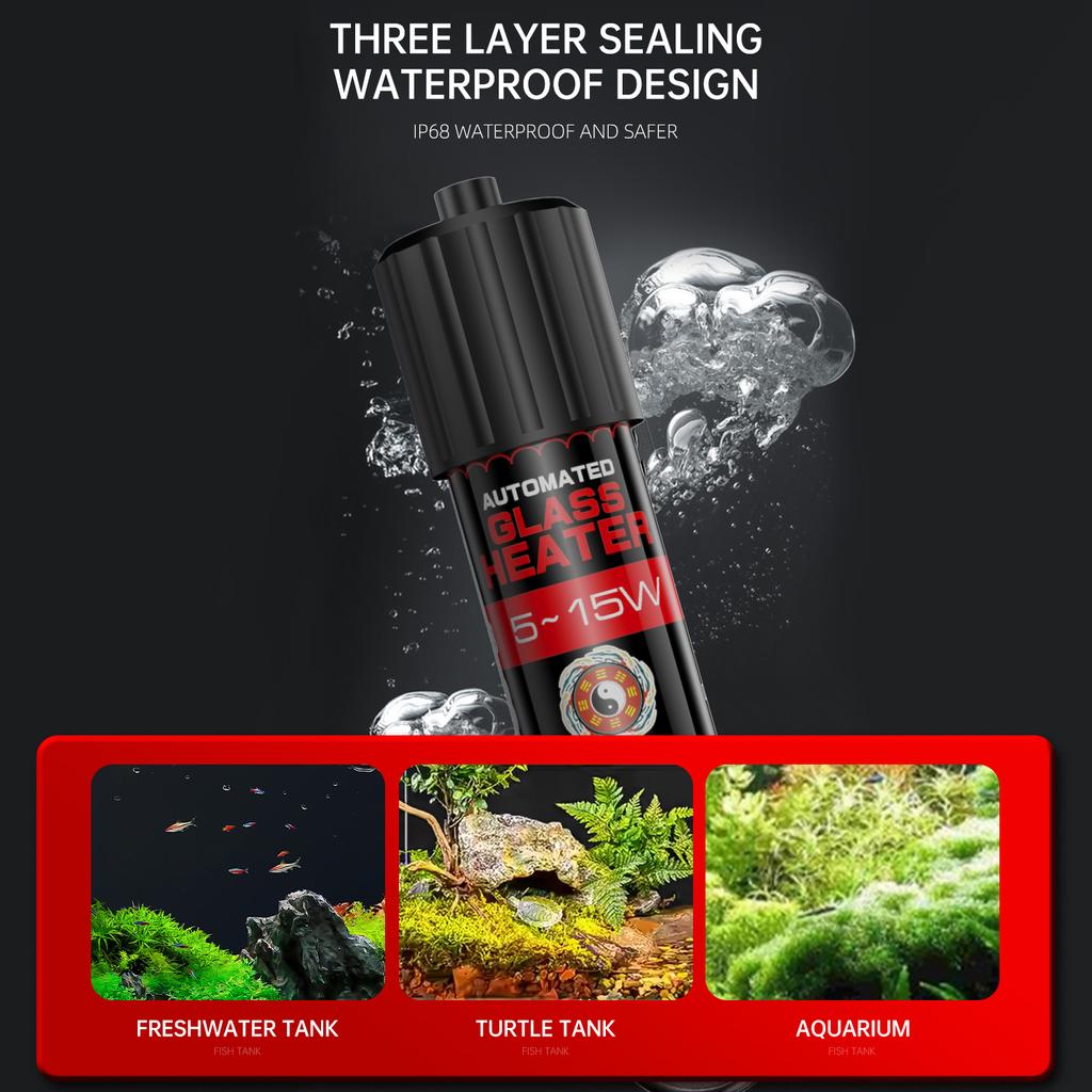 USB interface 5W 10W 15W mini heating rod low water level turtle betta automatic constant temperature heating