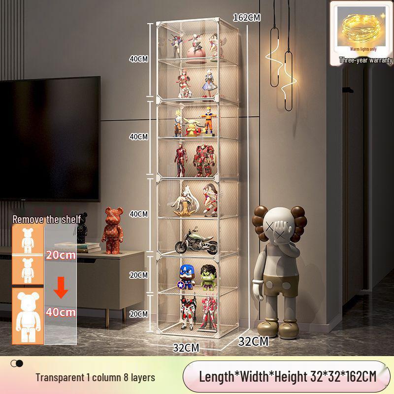 Lego Vitrine: Staubdichtes Transparentes Aufbewahrungsregal für Kleine Ornamente und Spielzeug