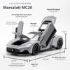 Diecast 1/22 Maserati MC20 Super Sports Car Alloy Model Sound & Light Pull Back Toy Boy Sports Car Toy Birthday Present for Kid