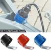 7 Pin Trailer Connector Plug Holder Mounting Bracket with Anti Shock Weatherproof Cover for Secure Storage