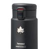 LOGOS ThermoWall Vacuum Insulated Bottle Black 81286171 Camping Mug Bottle Slim Design Lightweight Keeps Drinks Cold and Hot Direct Drinking One-Touch