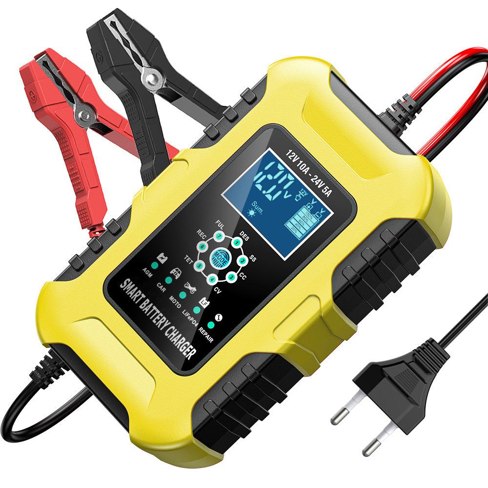 

Умное зарядное устройство 12В/10А 24В/5А для литий-железных, гелевых, свинцово-кислотных, AGM, LiFePo4 аккумуляторов мотоциклов и автомобилей. UK Plug