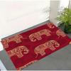 Elephant Pattern Door Mat Exquisite Bohemian Pattern Indoor and Outdoor Entrances Floor Mat for Room Door Retro Home Decoration