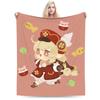 Genshin Impact Venti Blankets Velvet Summer Air Conditioning Barbatos Anime Multi-function Warm Throw Blanket for Bed Car Quilt