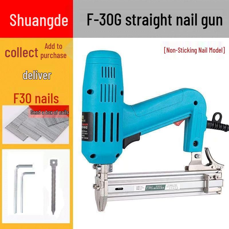 Electric F30 Dual-Use Pneumatic Straight Brad Nail Gun for Woodworking