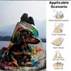 1PC Dachshund Art Print Blanket, Throw For Sofa, Bed, Travel, Camping, Livingroom, And Bed, Printing Blanket With Soft And Warm Fabric Yy250918172