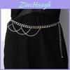 Hip Hop Metal Chain Waist Belt With Round Pendant For Women Summer Fashion Accessory