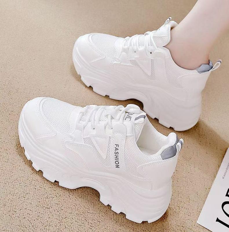 Summer Trendy Women's Platform Mesh Dad Shoes  Lightweight Breathable Elevated Casual Athletic Footwear for Stylish Outfits