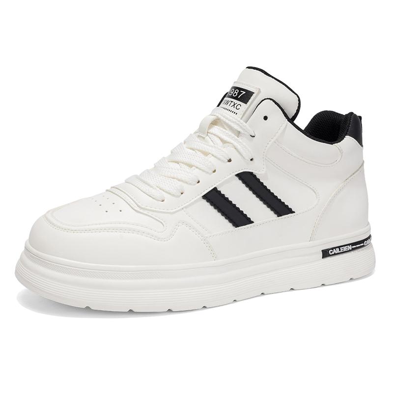 Men's flat casual shoes four seasons outdoor walking shoes breathable soft sole white shoes fashion students sports board shoes