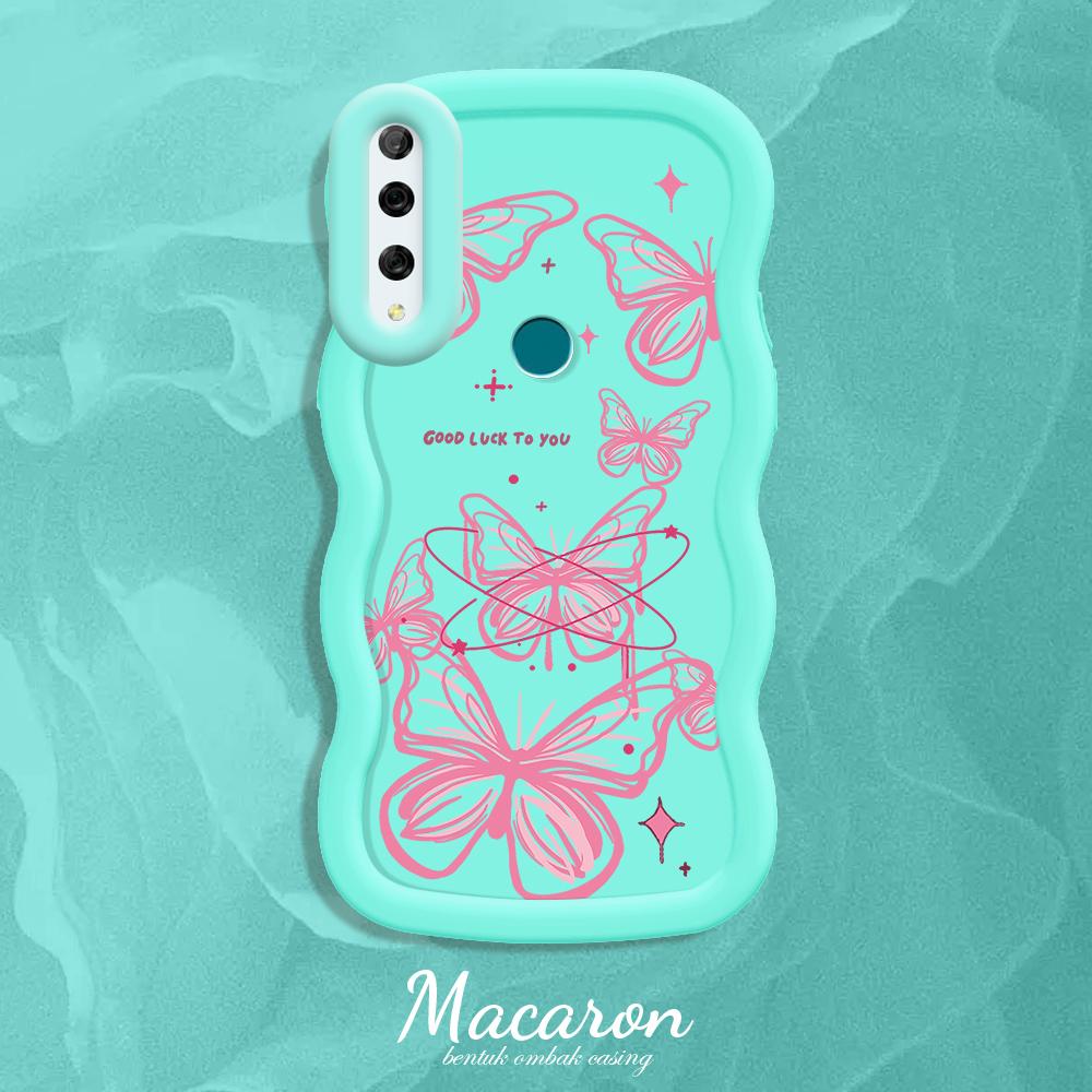 

Окрашенный узор Big Wave Edge Мягкий силиконовый материал Macaron чехол для телефона противоударный защитный резиновый чехол для iPhone Huawei Honor Infinix Tecno Tecno Camon 30 5G синий