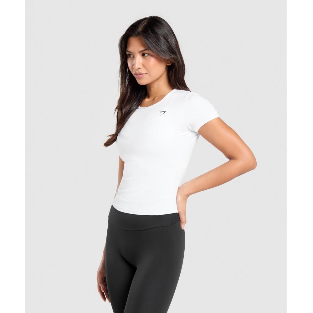 Gymshark Training Baby Tee White B3b9f Wb57