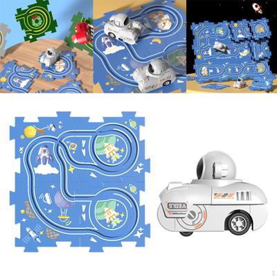 Creative Car Track Puzzle Set for Kids - Educational Toy with Building Blocks