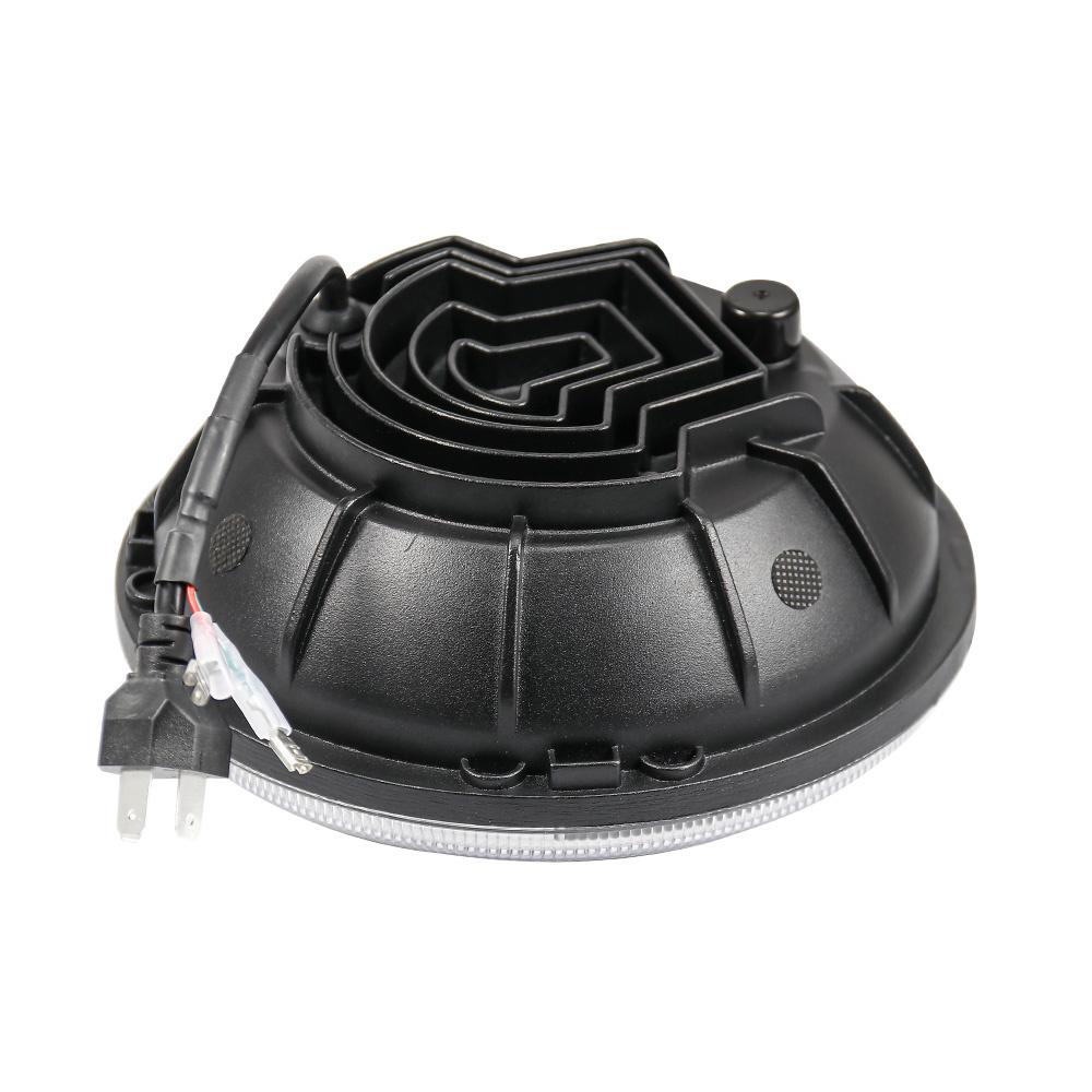 1x 7 Inch 12V Round Motorcycle LED Headlight Hi/Lo Beam DRL Daytime Running Lamp