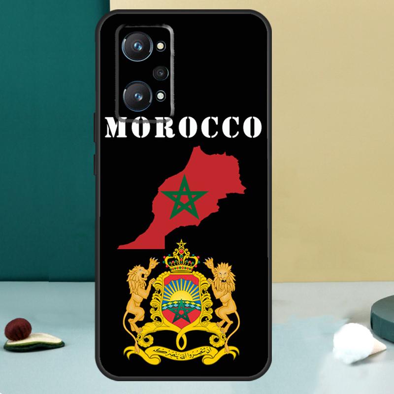 Morocco Flag Coat Of Arms For Realme 11 10 12 13 14 Pro Plus GT 7 6 5 Pro GT 6T C67 C61 C53 C51 C21Y C25S C75 C55 Case