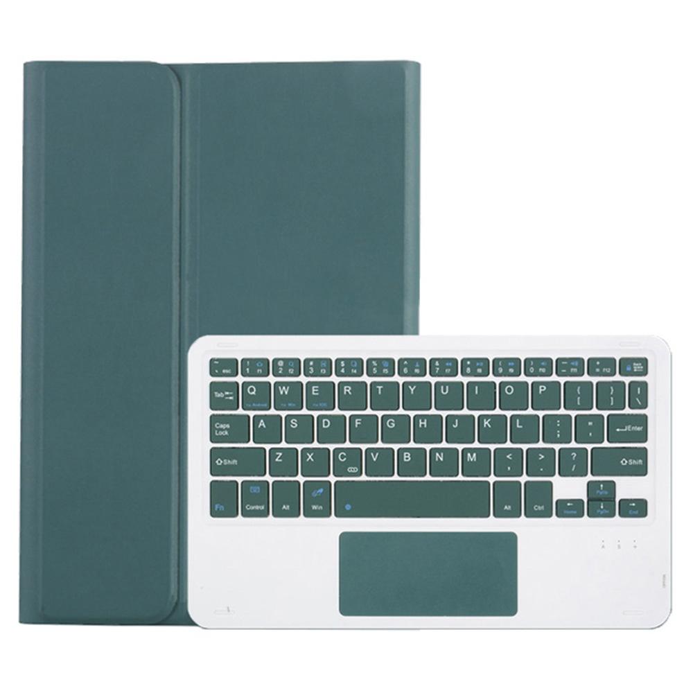 

A0N13-A For Xiaomi Pad 7 Pro/Pad 7 Leather+TPU Tablet Cover with Touchpad Bluetooth-compatible Keyboard Dark Green