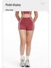 Eur-Am High Waist Butt Lifting Color Block Yoga Shorts