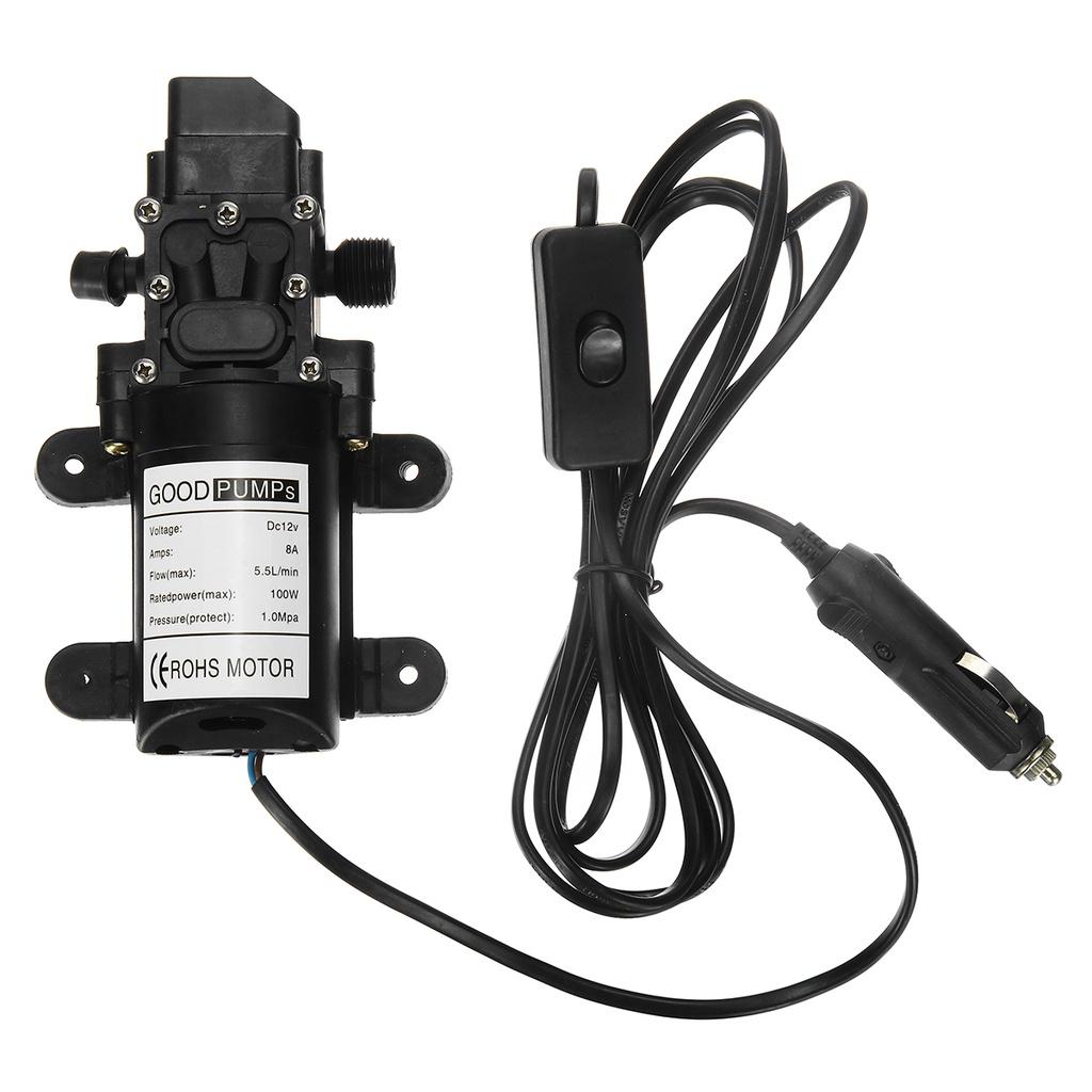 DC 12V 100W High Pressure Diaphragm Self Priming Water Pump Sprayer Car Wash Electric Water Pump