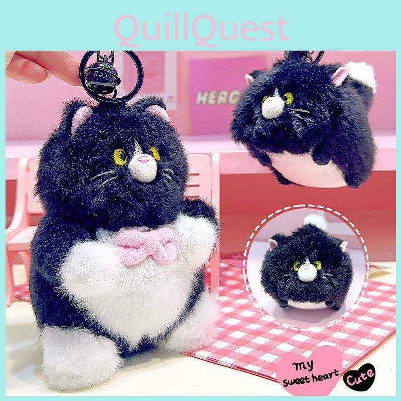 Jinnew Original Cat Plush Keychain Charming Soft Fur Keychain Accessory For Pet Lovers