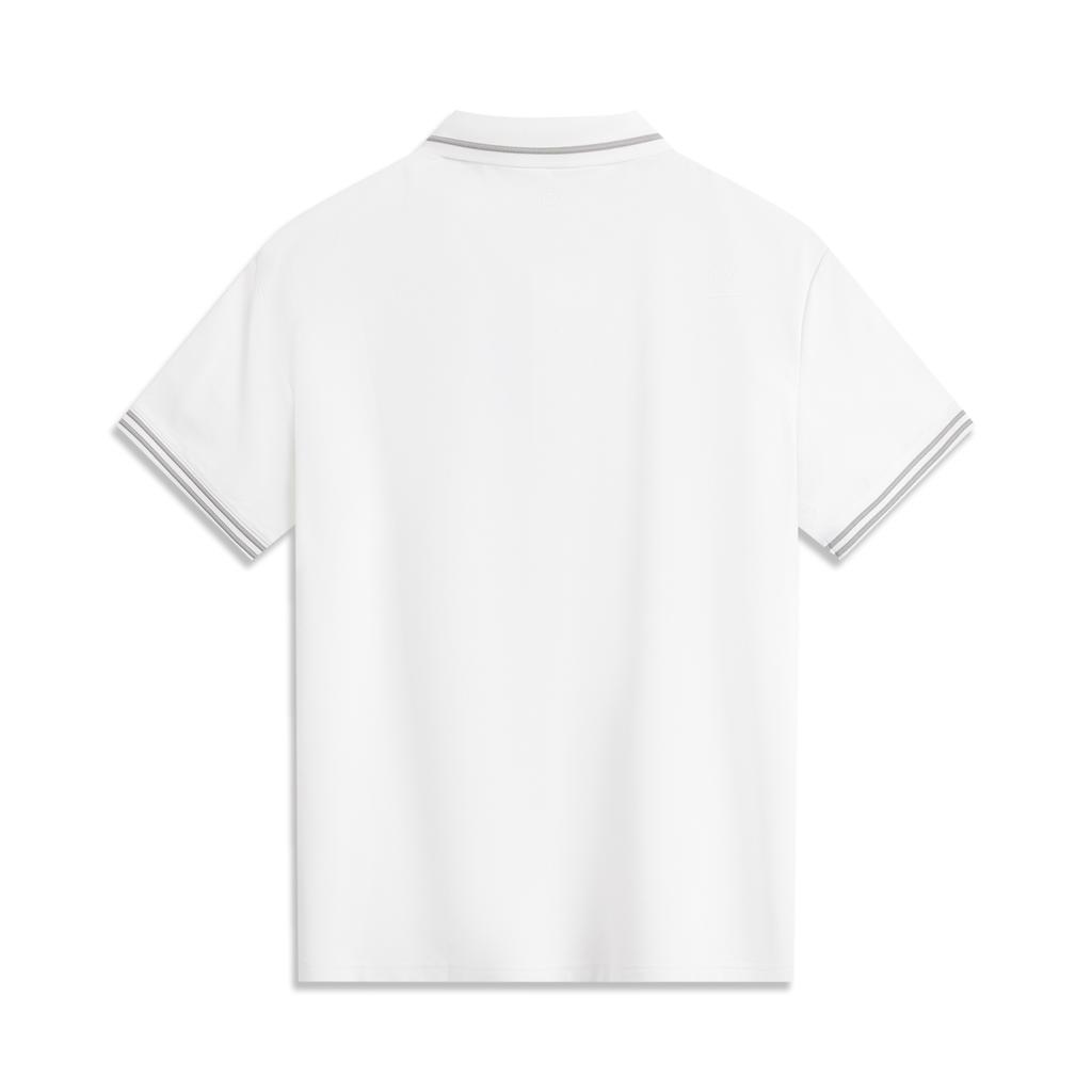 Li-Ning Wade Series Color Block Comfortable Simple Versatile Short Sleeve Polo Shirt Men Tops Standard-White APLU755-2