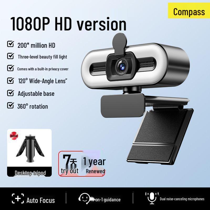 4K Streaming Webcam with Microphone for Online Classes & Meetings
