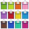 File Bag with Clear Label Window School Book Bag Portable Document Folder