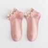 1Pair Breathable Lace Ruffle Socks Elastic White Frilly Socks Women Ankle Socks  Women Girls