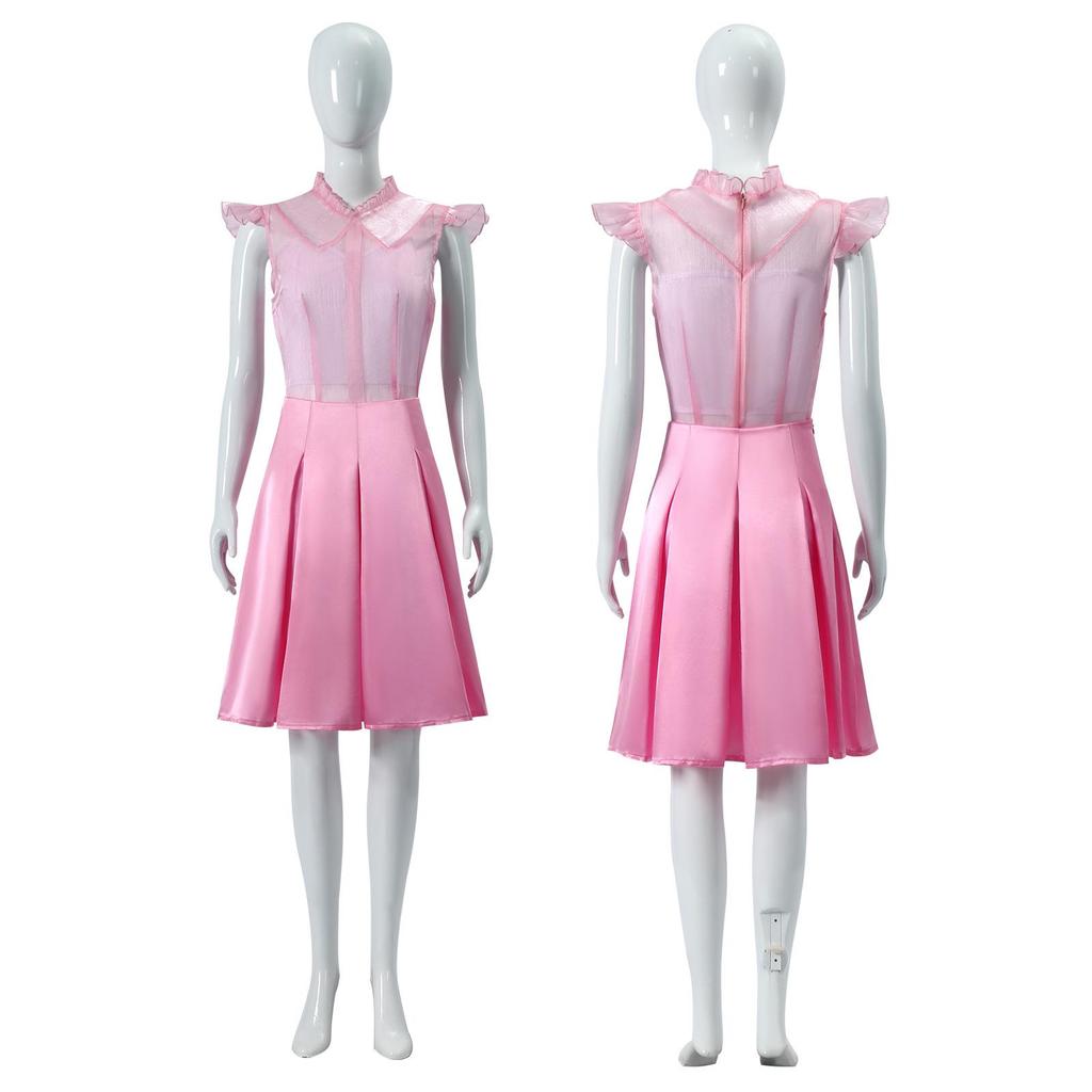 Elphaba & Glinda Wicked Witch Halloween Cosplay Costume - Magical Pink Dress & Robe