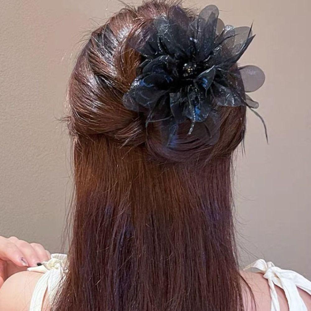 

Бант Цветочный Гребень Заколка для волос Хрустальная Сетка Заколка Милая Женщина