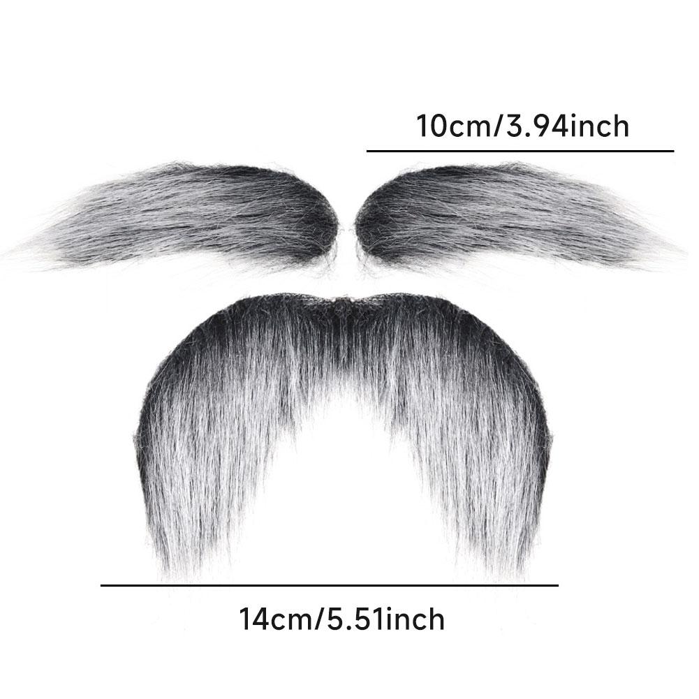 Halloween Simulation Fake Beard Eyebrows Santa Claus Beard Black Big Beard Party Dress Up