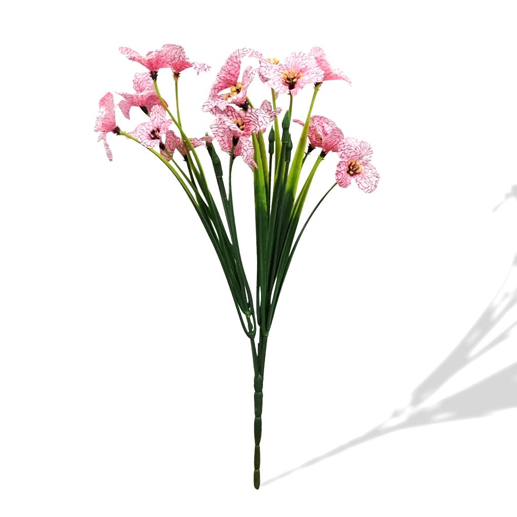 

Букет искусственных цветов Реалистичные цветы для гостиной Искусственные цветы Пучок Садовое украшение Сделай сам Домашний декор для помещений Свадебное украшение pink