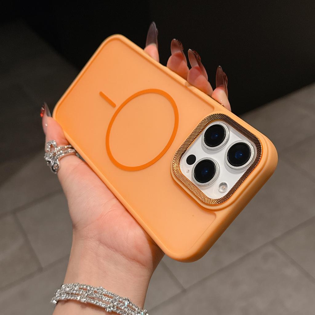 Applicable To Iphone16 Matte Skin-feeling Mobile Phone Case Magnetic 14/13 Apple 15 Promax Protective Case for Men and Women