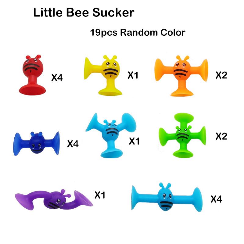 Bees Suction Cup Toy, Soft Building Blocks Pop Sucker,Small Throw Darts Set,Parent-child Interactive Game, Gift for Kids