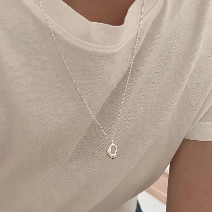silver925 sand long necklace_2 Colors
