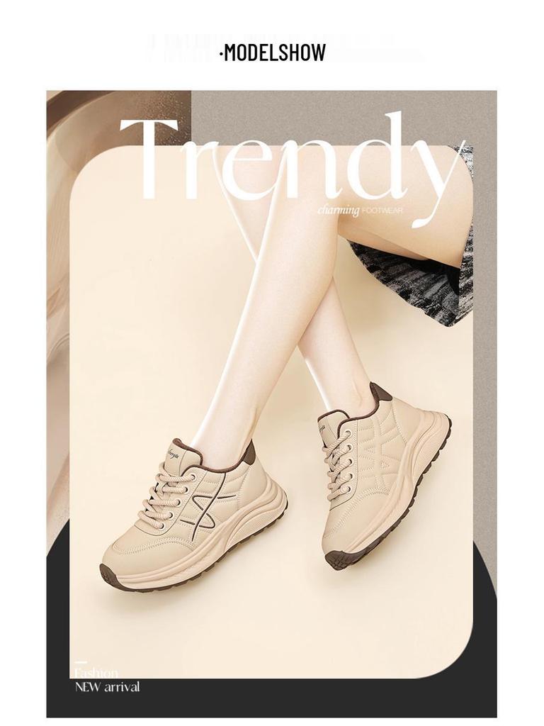 Golden Rabbit Women's Fleece-Lined Lightweight Non-Slip Running Shoes – 2025 Trendy Soft Sole for Comfort