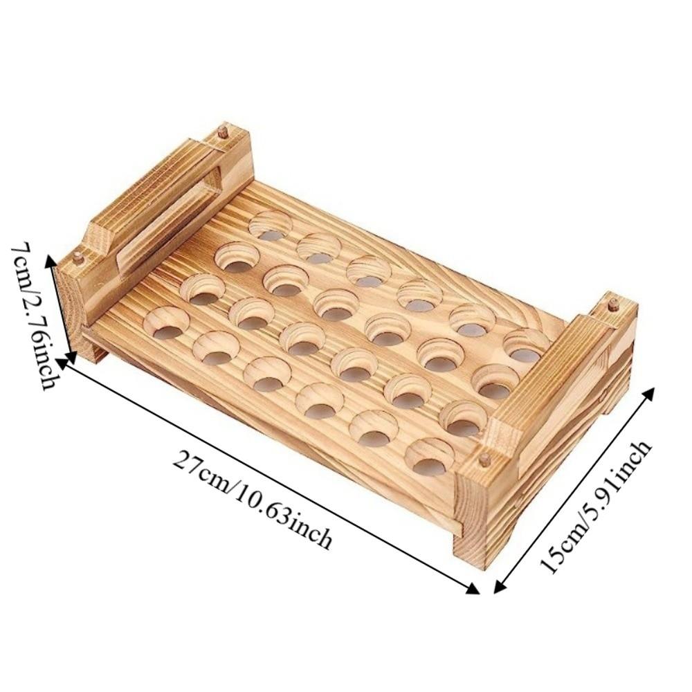 Large Capacity Wood Egg Holder Space Saving Egg Display Crates Egg Container Kitchen Countertop
