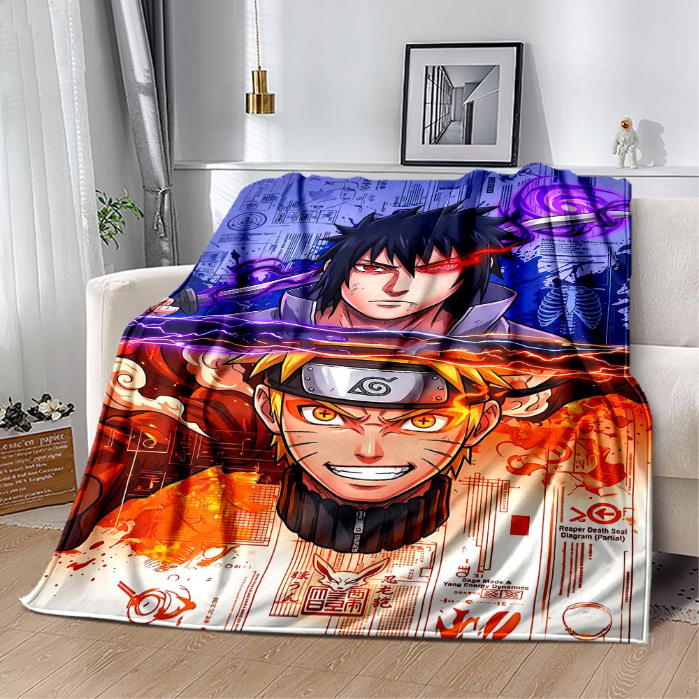 Naruto And Nine-tailed Fox Suitable Blanket for Offices, Travel, Living Rooms Also a Good Gift for Friends and Family Suitable for All Seasons.