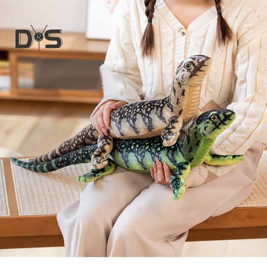 Realistic Lizard Plush Toy 29" Soft Stuffed Animal Lizard Simulation Chameleon Plushie Huggable Gift for Kids
