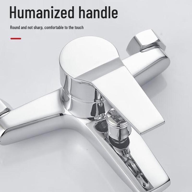 TLXT Wall-Mounted Shower Mixer Faucet with 3-Function Shower Set