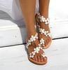 New Women's Shoes Flat Bottom Flower Cuff Women's Large Size Sandals Women's Fash